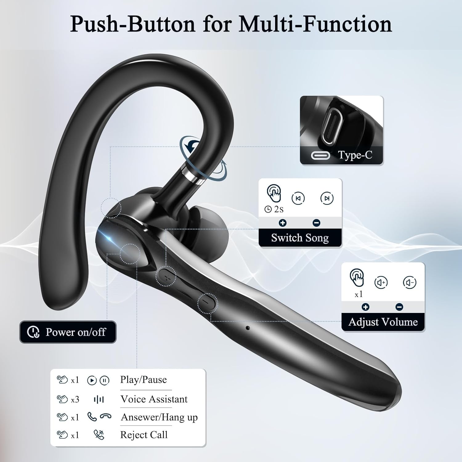 sisism Bluetooth Headset6